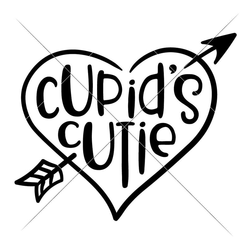 Cupids Cutie With Heart Svg Png Dxf Eps Svg Dxf Png Cutting File
