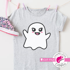 Cute girl ghost Halloween svg png dxf eps jpeg SVG DXF PNG Cutting File