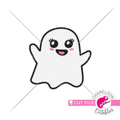 Cute girl ghost Halloween svg png dxf eps jpeg SVG DXF PNG Cutting File