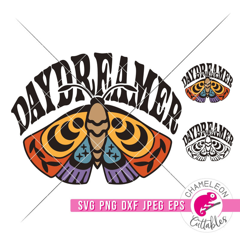 Daydreamer Moth Retro svg png dxf eps jpeg SVG DXF PNG Cutting File