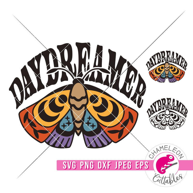 Daydreamer Moth Retro svg png dxf eps jpeg SVG DXF PNG Cutting File