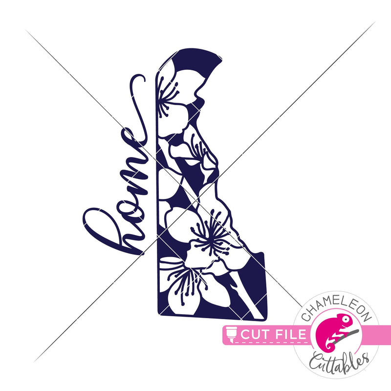 Delaware state flower Peach Blossom home svg png dxf eps jpeg SVG DXF PNG Cutting File