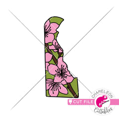 Delaware state flower Peach Blossom layered svg png dxf eps jpeg SVG DXF PNG Cutting File