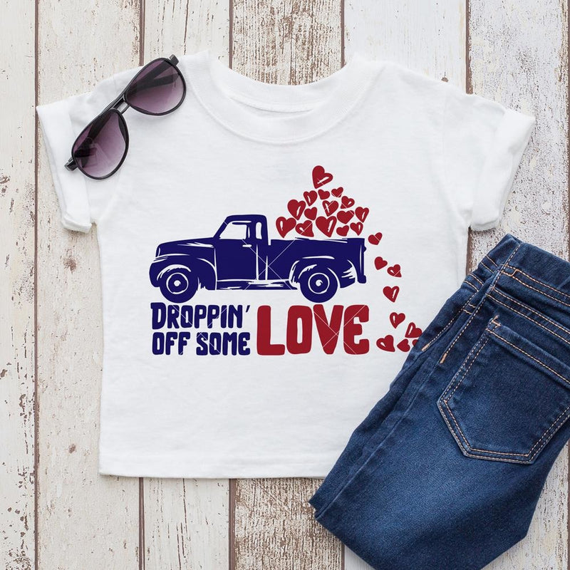 Droppin Off Some Love Truck Svg Png Dxf Eps Svg Dxf Png Cutting File