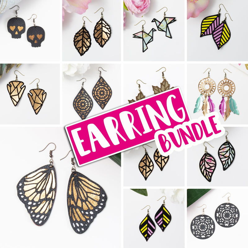 Earring Template Bundle SVG DXF PNG Cutting File