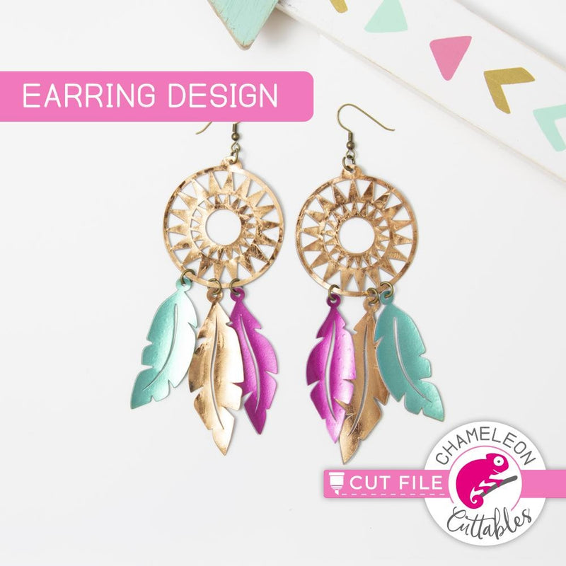 Earring Template Bundle SVG DXF PNG Cutting File