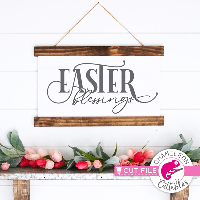 Easter Blessings modern Farmhouse svg png dxf eps jpeg SVG DXF PNG Cutting File