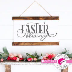 Easter Blessings modern Farmhouse svg png dxf eps jpeg SVG DXF PNG Cutting File