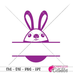 Easter Bunny Egg Frame For Name Svg Png Dxf Eps Svg Dxf Png Cutting File