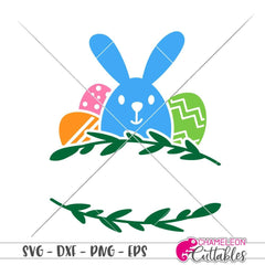 Easter Bunny Frame For Name Svg Png Dxf Eps Svg Dxf Png Cutting File