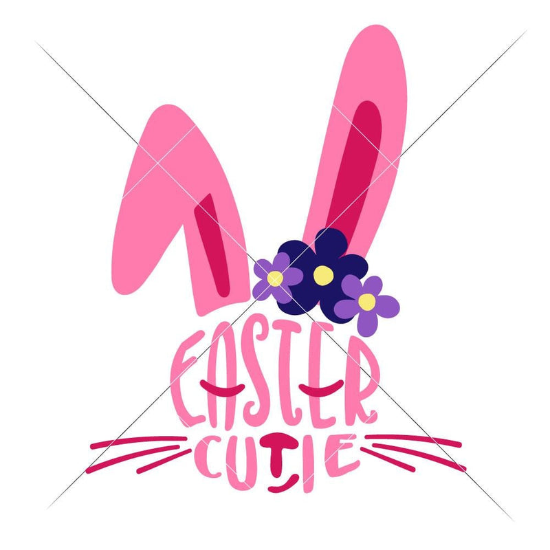Easter Cutie Bunny Face Svg Png Dxf Eps Svg Dxf Png Cutting File