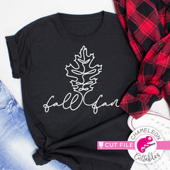 Fall fan leaf line art svg png dxf eps jpeg SVG DXF PNG Cutting File