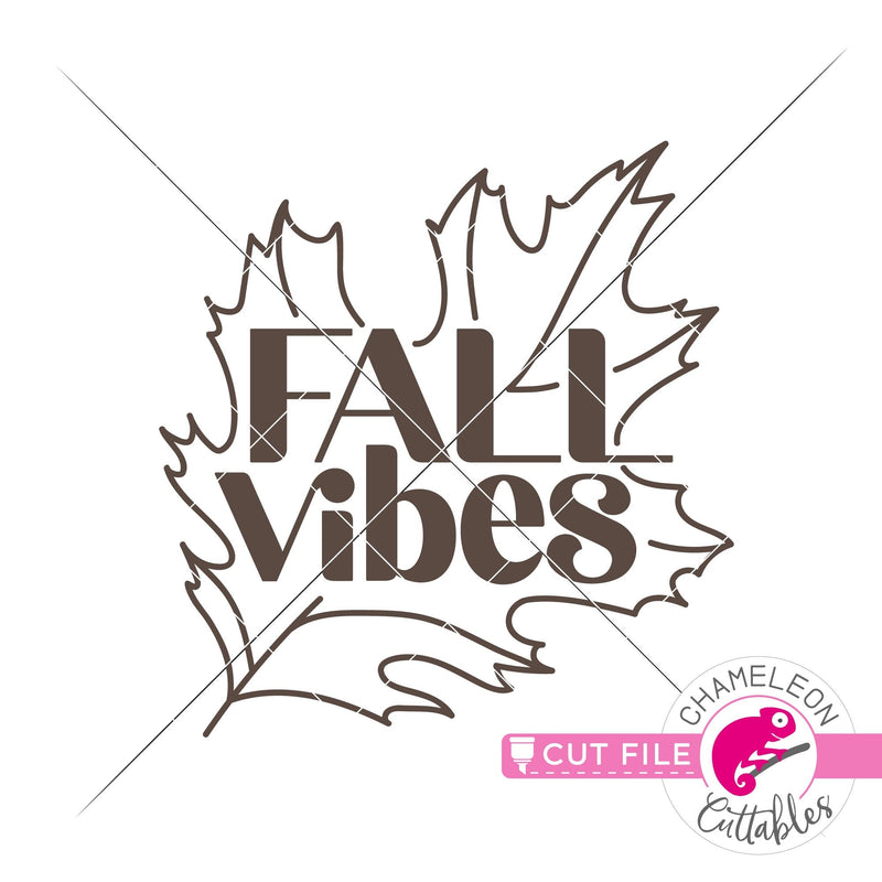 Fall Vibes Leaf Line Art svg png dxf eps jpeg SVG DXF PNG Cutting File
