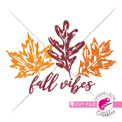 Fall Vibes Leaves svg png dxf eps jpeg SVG DXF PNG Cutting File