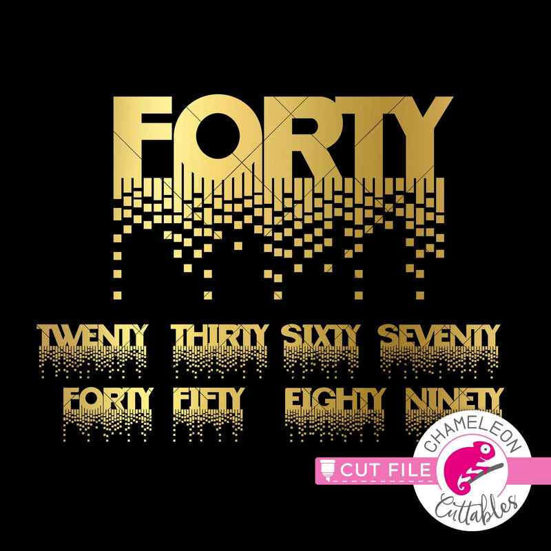 Fancy Queen numbers twenty-ninety svg png dxf eps jpeg SVG DXF PNG Cutting File