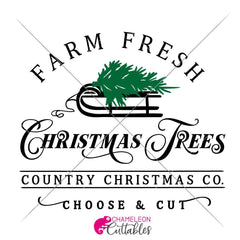 Farm Fresh Christmas Trees Svg Png Dxf Eps Svg Dxf Png Cutting File