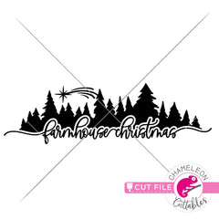 Farmhouse Christmas Trees horizontal svg png dxf eps jpeg SVG DXF PNG Cutting File