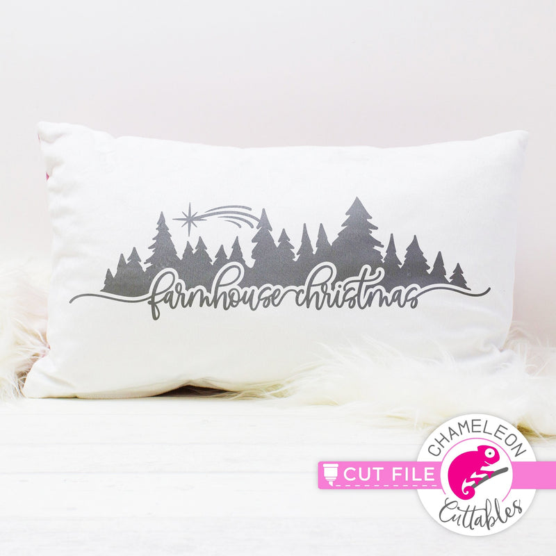 Farmhouse Christmas Trees horizontal svg png dxf eps jpeg SVG DXF PNG Cutting File