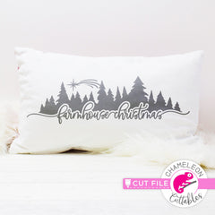 Farmhouse Christmas Trees horizontal svg png dxf eps jpeg SVG DXF PNG Cutting File