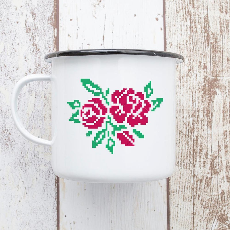Faux Embroidery Roses Svg Png Dxf Eps Svg Dxf Png Cutting File