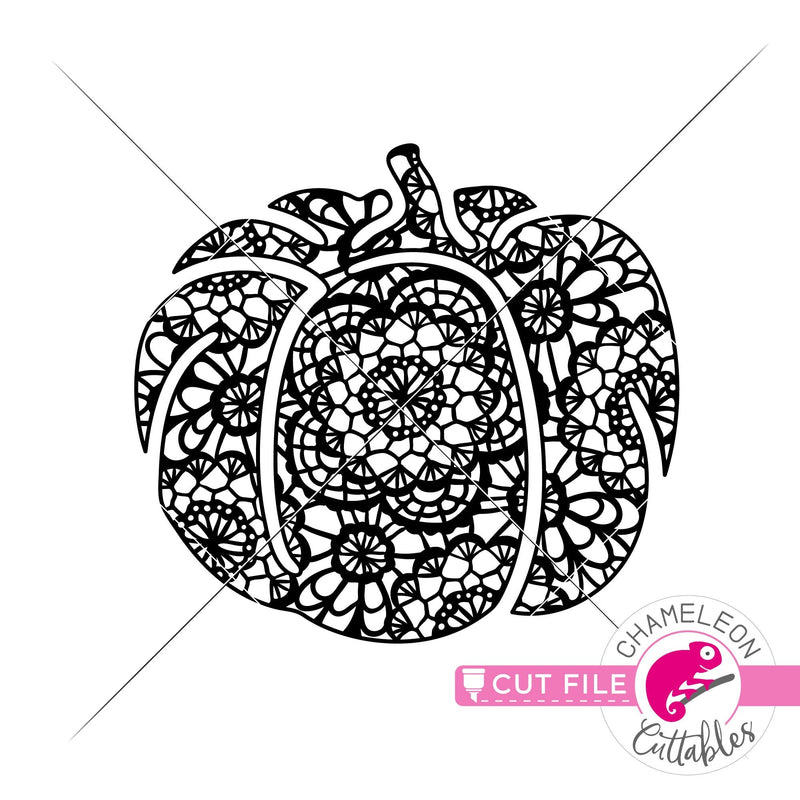 Faux Lace Thanksgiving Pumpkin svg png dxf eps jpeg SVG DXF PNG Cutting File