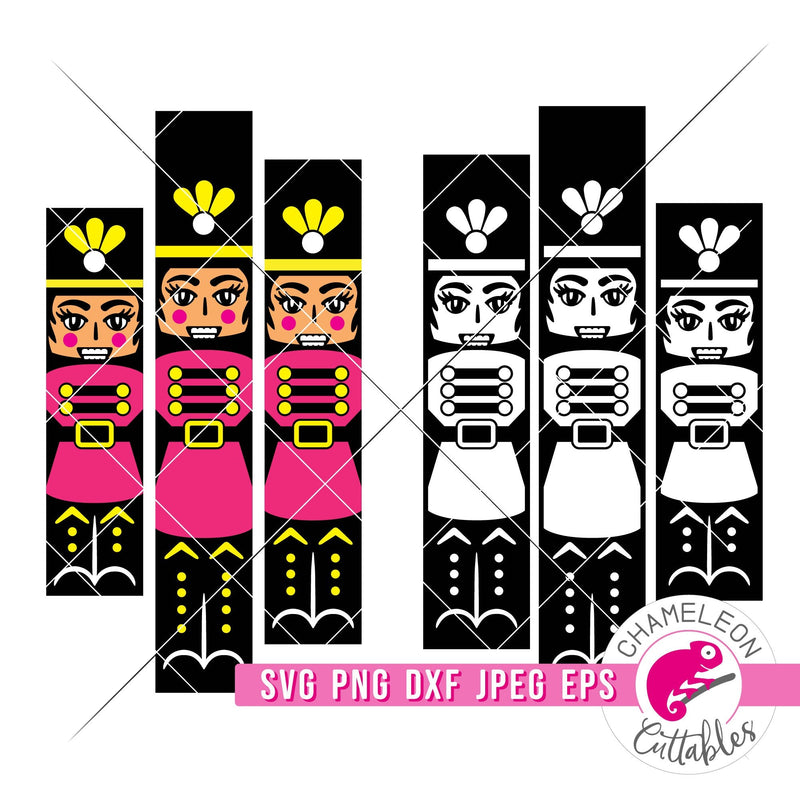Female Nutcracker Christmas Porch Sign Leaner svg png dxf SVG DXF PNG Cutting File