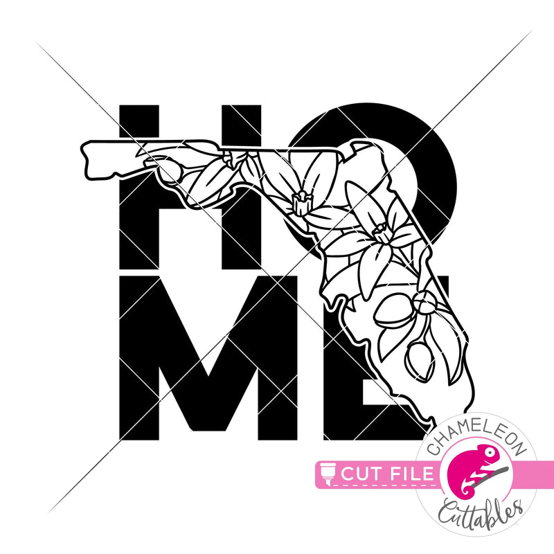 Florida state flower orange blossom home square svg png dxf eps jpeg SVG DXF PNG Cutting File