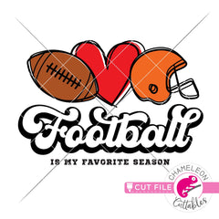 Football is my favorite Season Football svg png dxf eps jpeg SVG DXF PNG Cutting File