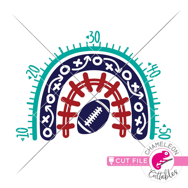Football SVG Football Rainbow svg png dxf eps jpeg SVG DXF PNG Cutting File