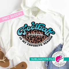 Football with Leopard print sublimation PNG file Sublimation PNG