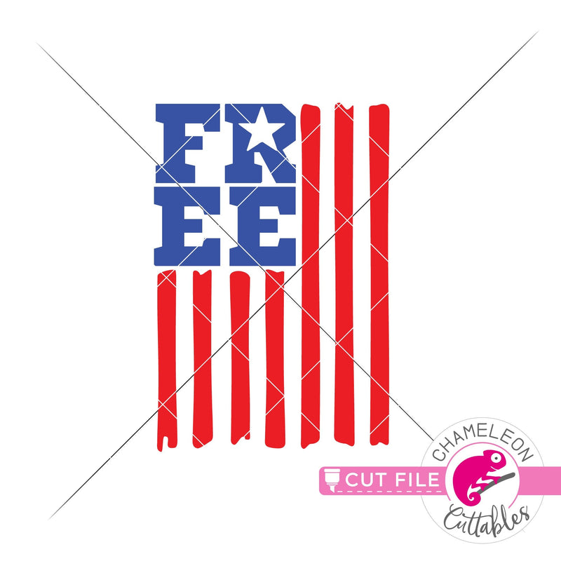 Free American Flag patriotic 4th of July svg png dxf eps jpeg SVG DXF PNG Cutting File