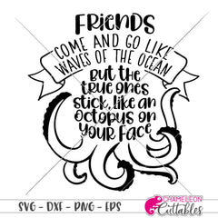 Friends are like Ocean Waves svg png dxf eps SVG DXF PNG Cutting File