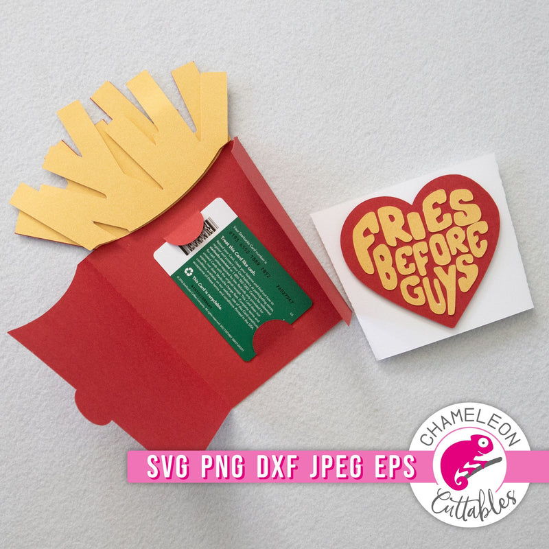 Fries before guys gift card holder svg png dxf eps jpeg SVG DXF PNG Cutting File