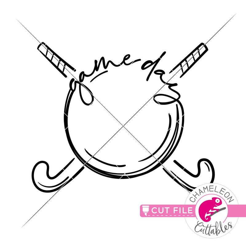 Game Day field hockey sketch drawing svg png dxf eps jpeg SVG DXF PNG Cutting File