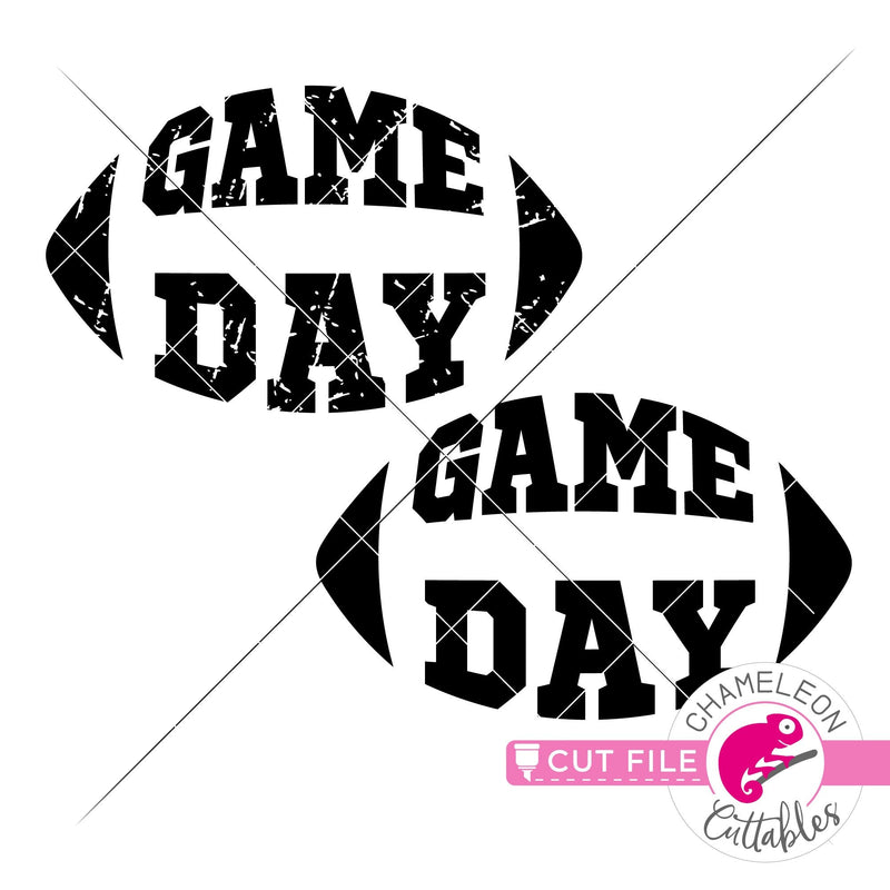 Game Day Football distressed svg png dxf eps jpeg SVG DXF PNG Cutting File