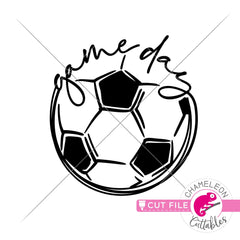 Game Day Soccer Sketch Drawing svg png dxf eps jpeg SVG DXF PNG Cutting File