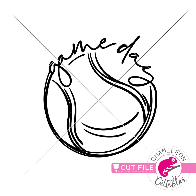 Game Day Tennis Sketch Drawing svg png dxf eps jpeg SVG DXF PNG Cutting File