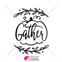 Gather Pumpkin With Branches Vertical Svg Png Dxf Eps Svg Dxf Png Cutting File