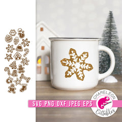 Gingerbread cookie Bundle svg png dxf eps jpeg SVG DXF PNG Cutting File