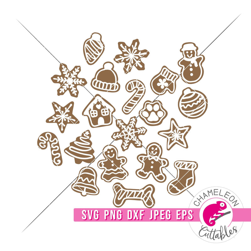 Gingerbread cookie Bundle svg png dxf eps jpeg SVG DXF PNG Cutting File