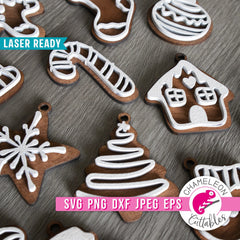 Gingerbread cookies Ornament Bundle svg png dxf eps jpeg SVG DXF PNG Cutting File
