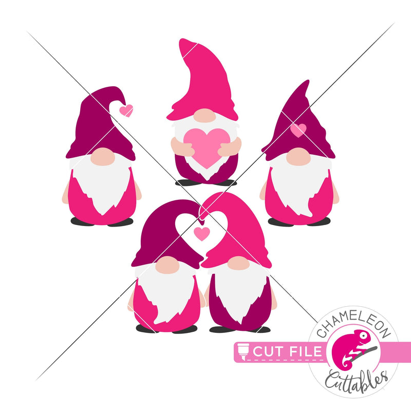 Gnomes Valentines day svg png dxf eps jpeg SVG DXF PNG Cutting File