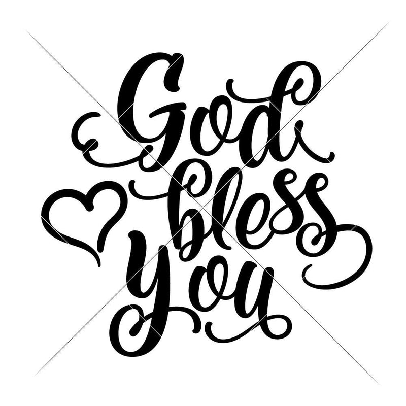 God Bless You Svg Png Dxf Eps Svg Dxf Png Cutting File