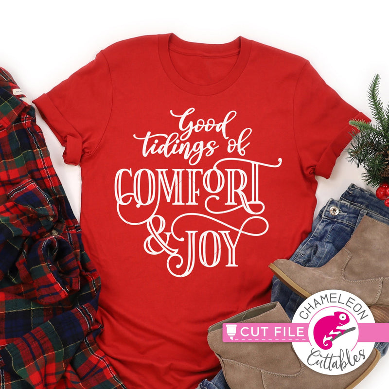 Good Tidings of Comfort and Joy round svg png dxf eps jpeg SVG DXF PNG Cutting File