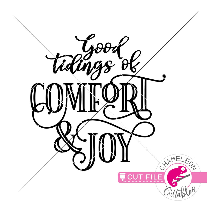 Good Tidings of Comfort and Joy round svg png dxf eps jpeg SVG DXF PNG Cutting File