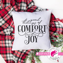 Good Tidings of Comfort and Joy svg png dxf eps jpeg SVG DXF PNG Cutting File
