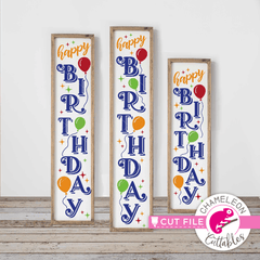 Happy Birthday Porch Sign svg png dxf SVG DXF PNG Cutting File