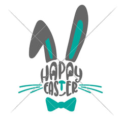 Happy Easter Bunny Face Boy Svg Png Dxf Eps Svg Dxf Png Cutting File