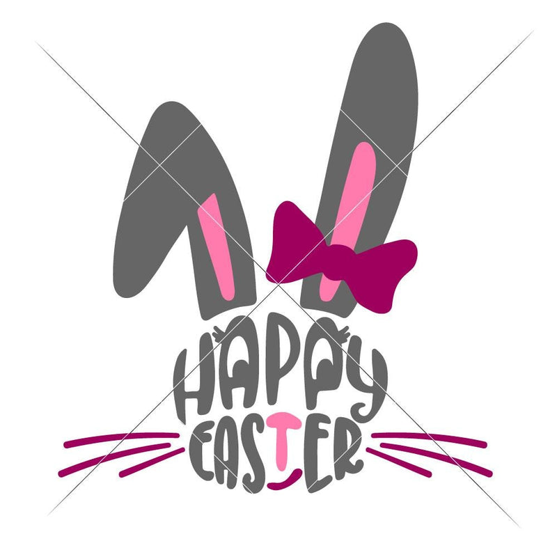 Happy Easter Bunny Face Girl Svg Png Dxf Eps Svg Dxf Png Cutting File