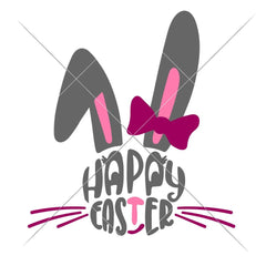 Happy Easter Bunny Face Girl Svg Png Dxf Eps Svg Dxf Png Cutting File
